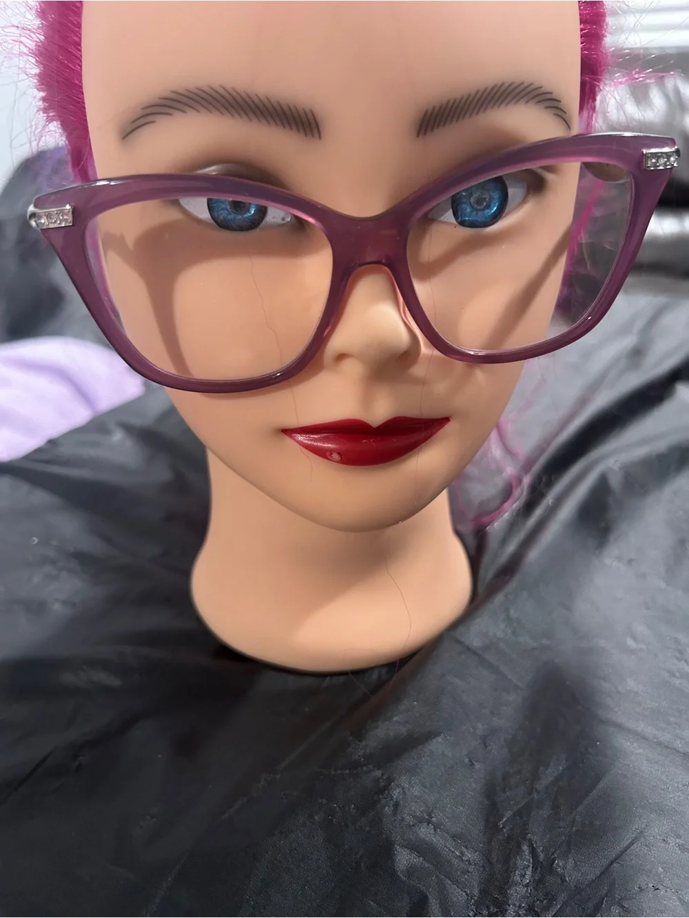 Pier Martino pink/amethyst acetate rims with premium rhinestones and Swarovski